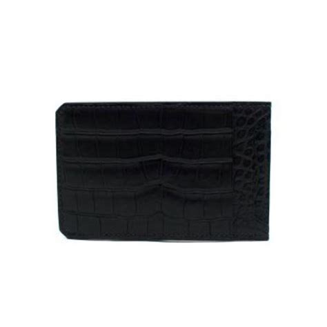 Hermes City 4CC Card Holder Black Matte Alligator 